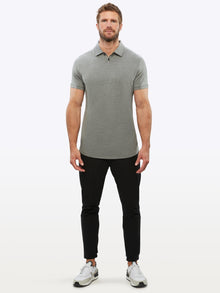 Mens | COZ Signature-Fit Pima Cotton Blend Polo | Heather Black