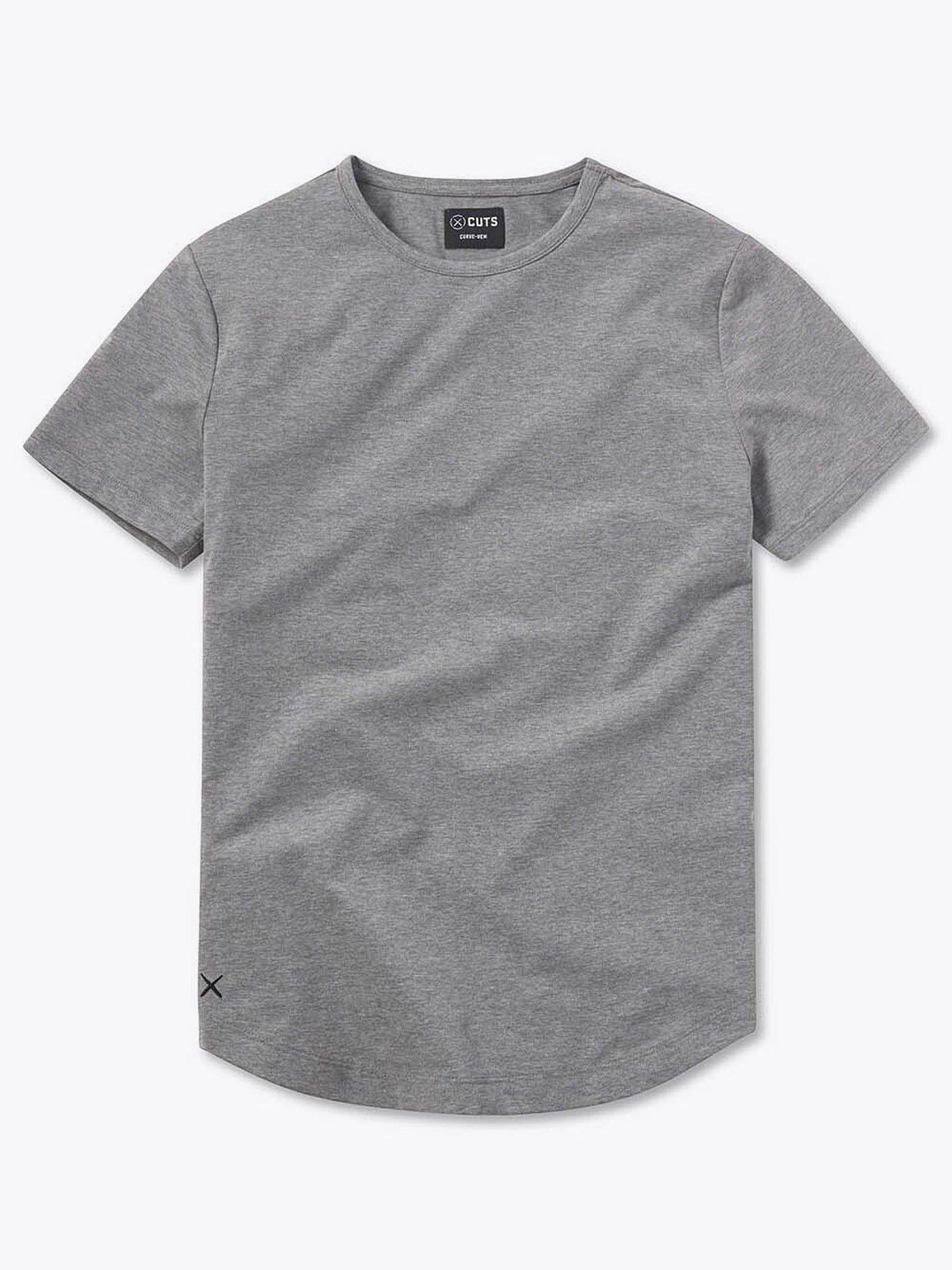 AO Curve-Hem Tee | Heather Grey Signature-fit PYCA Pro