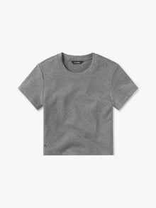 Womens | Tomboy Slim-Fit Tomboy-Cotton Tee Cropped | Heather Grey