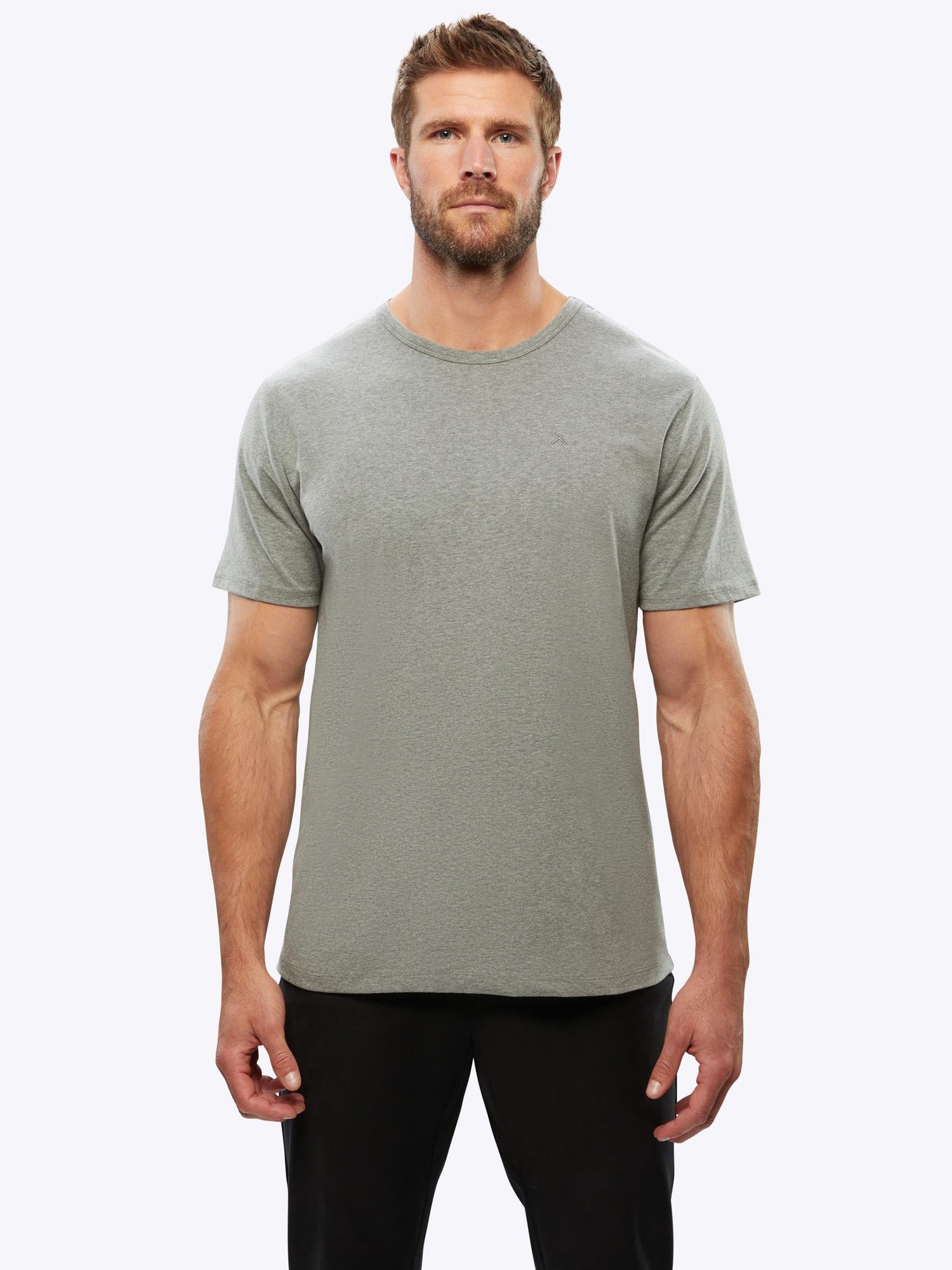 Mens | Branded Rival Cotton PYCA Tee Classic-fit | Heather Grey