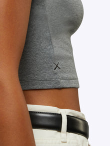 Womens | Tomboy Slim-Fit Tomboy-Cotton Tee Cropped | Heather Grey
