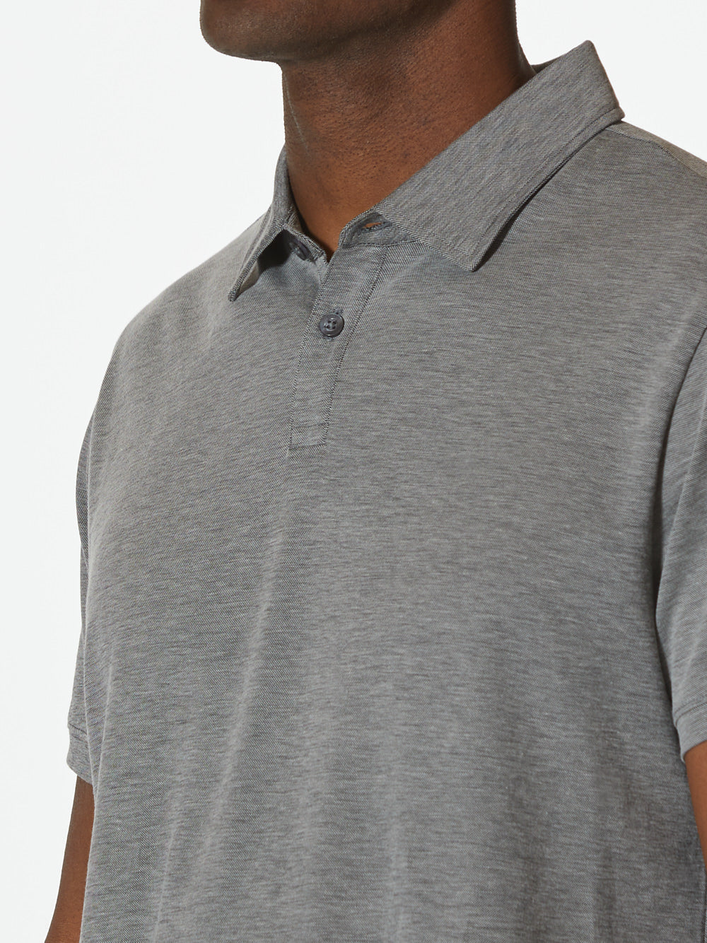Mens | Universal Classic-Fit Pima Cotton Blend COZ Polo | Heather Black