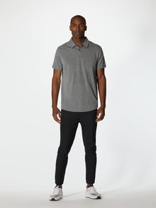 Mens | Universal Classic-Fit Pima Cotton Blend COZ Polo | Heather Black