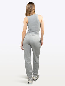 Womens | Essential Form-Fitting Rib Tank | Heather Grey