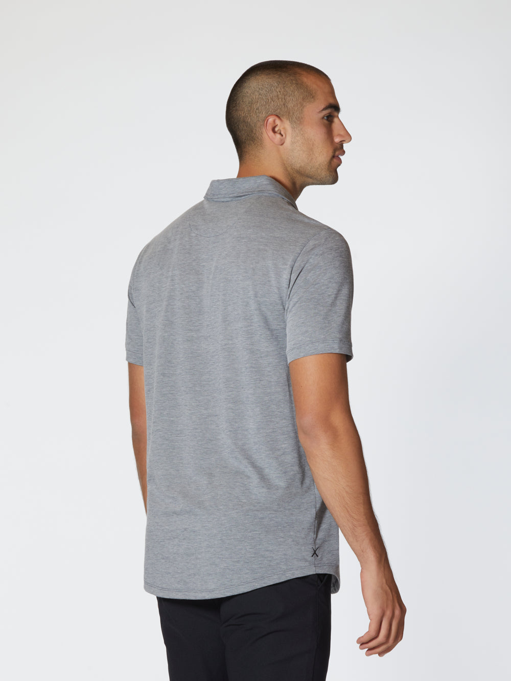Mens | Universal Classic-Fit Pima Cotton Blend COZ Polo | Heather Pacific Blue