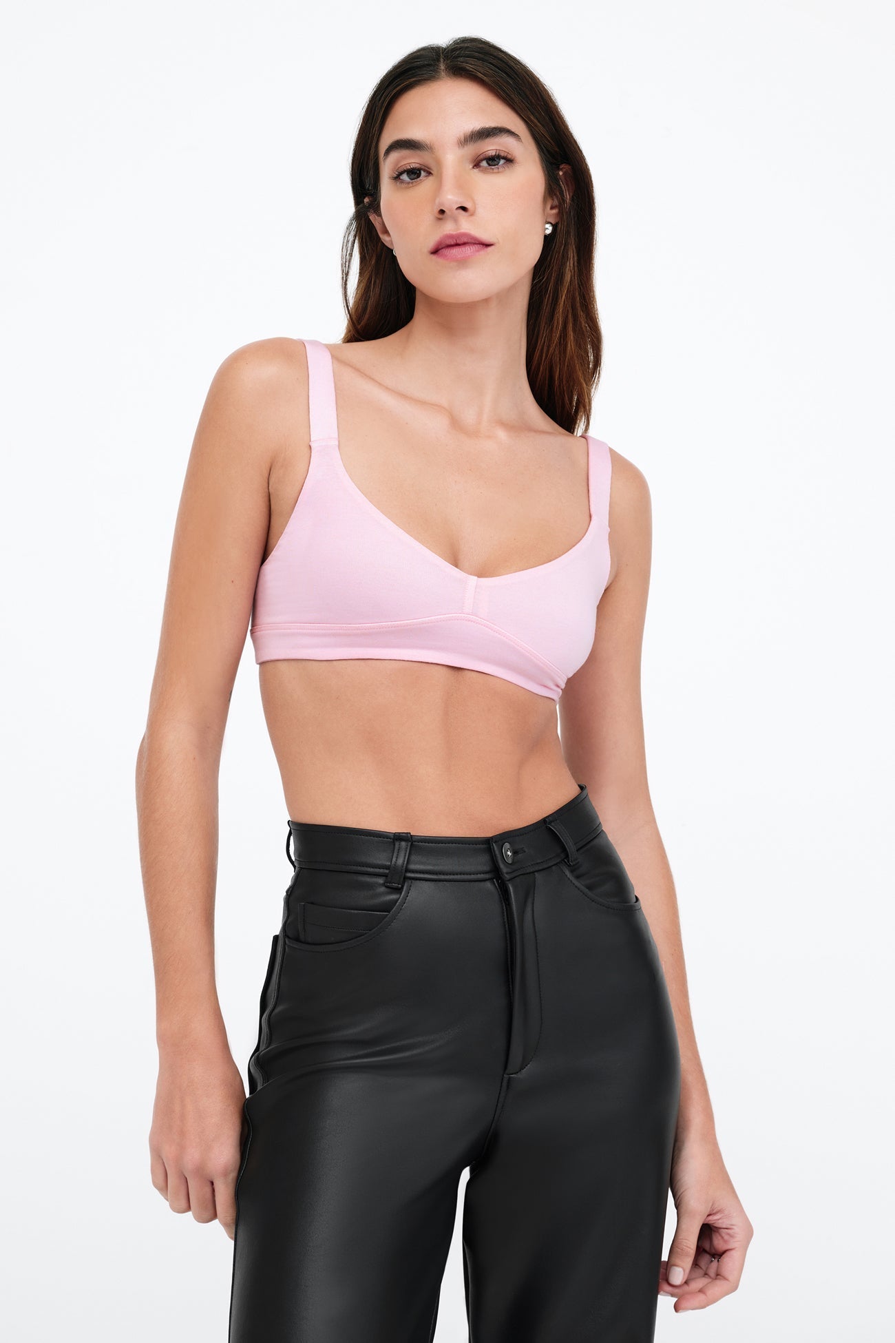 Mesh Back Bralette | Pink