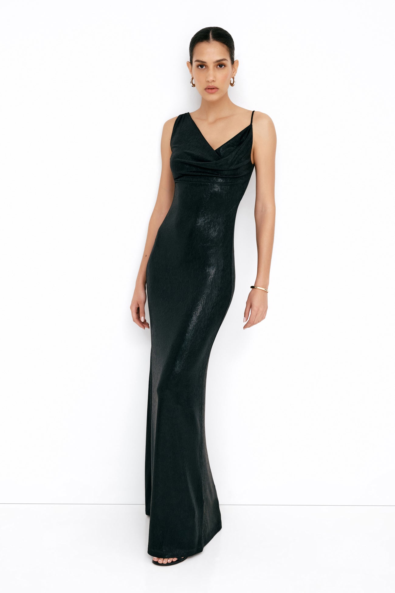 Liberty Metallic Gown | Onyx