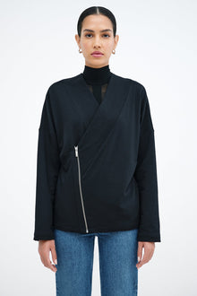 Tillary Sweatshirt Jacket | Black