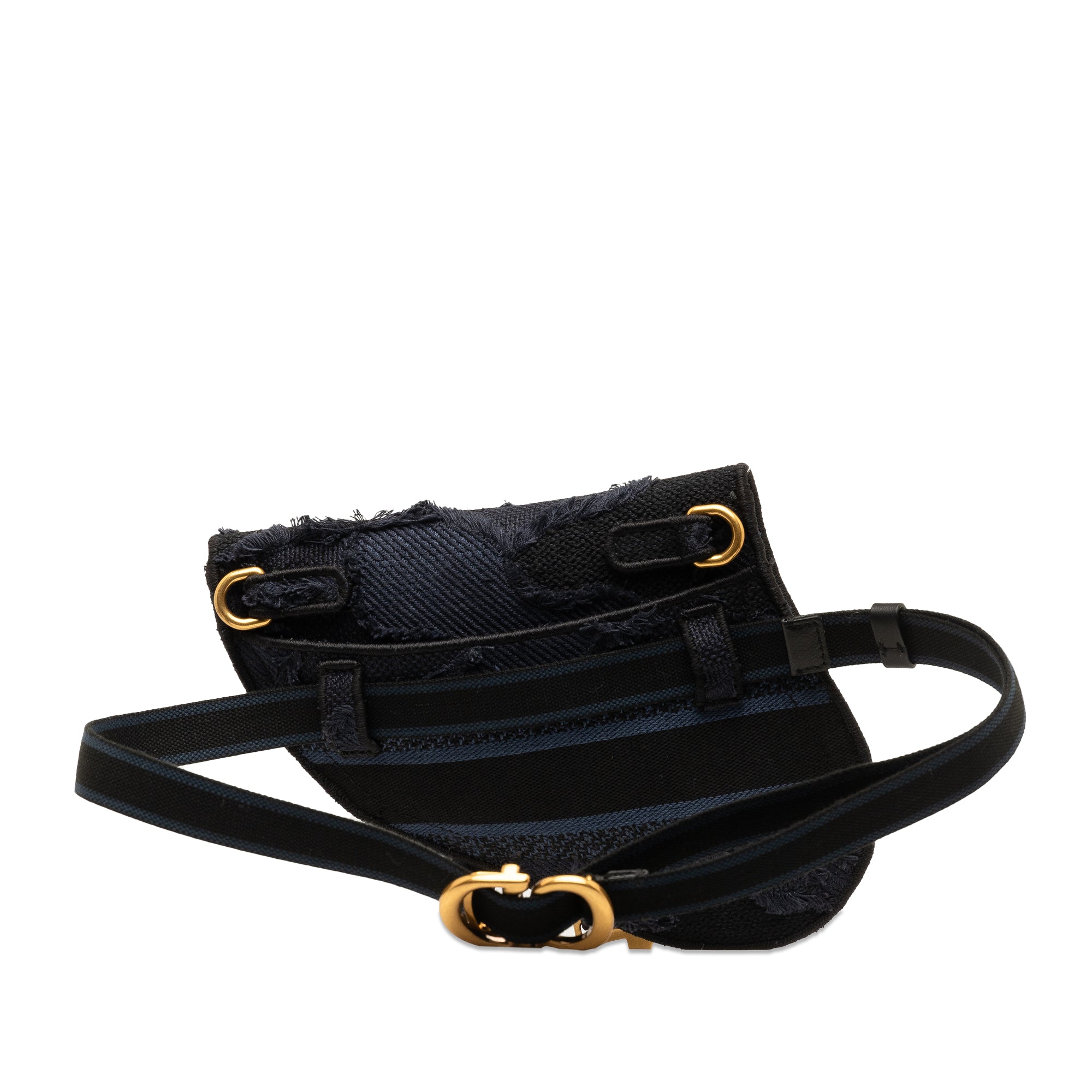 Dior | Pre-Owned Camouflage Saddle Belt Bag | Blue/Dark Blue