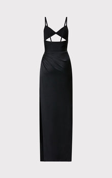 Hervé Léger X Law Roach Draped Cutout Gown | Black