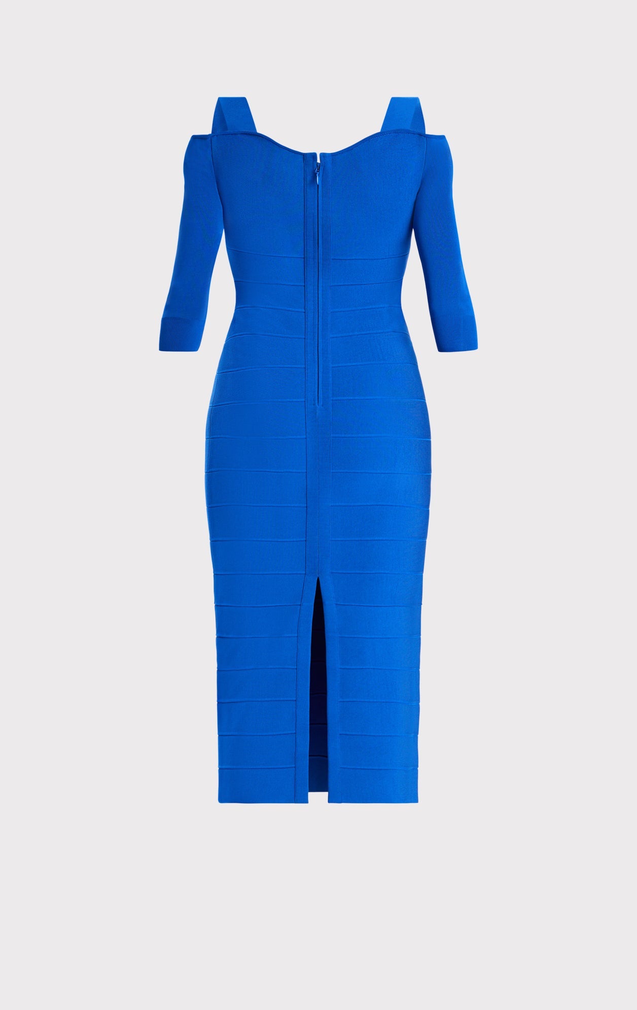 Notched Bateau Midi Dress | Bright Blue