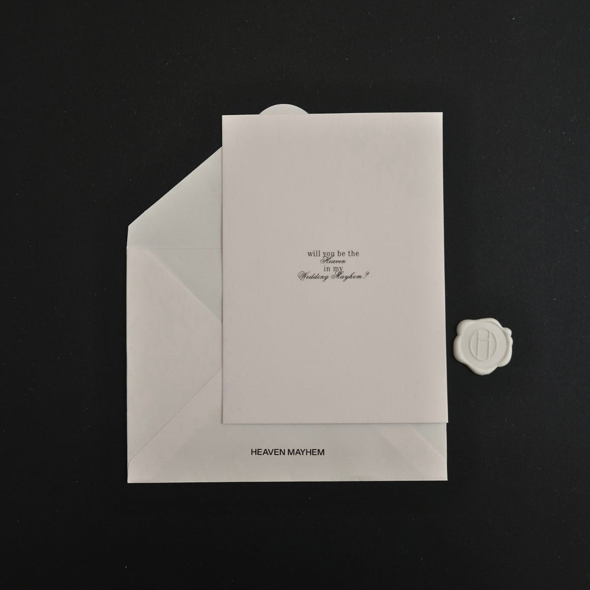 Bridal Notecard + Envelope & Seal | Light Beige