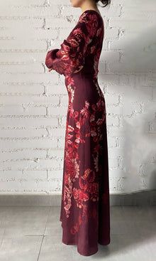 Hemant And Nandita | Aafa Viscose Long Dress | Red Beige