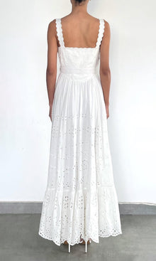 Hemant And Nandita | Adya Poplin Long Dress | Off White