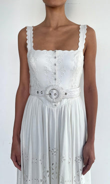 Hemant And Nandita | Adya Poplin Long Dress | Off White