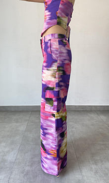 Womens | Anay Cotton Twill Pants | Purple