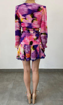 Hemant And Nandita | Anay Viscose Short Dress | Purple