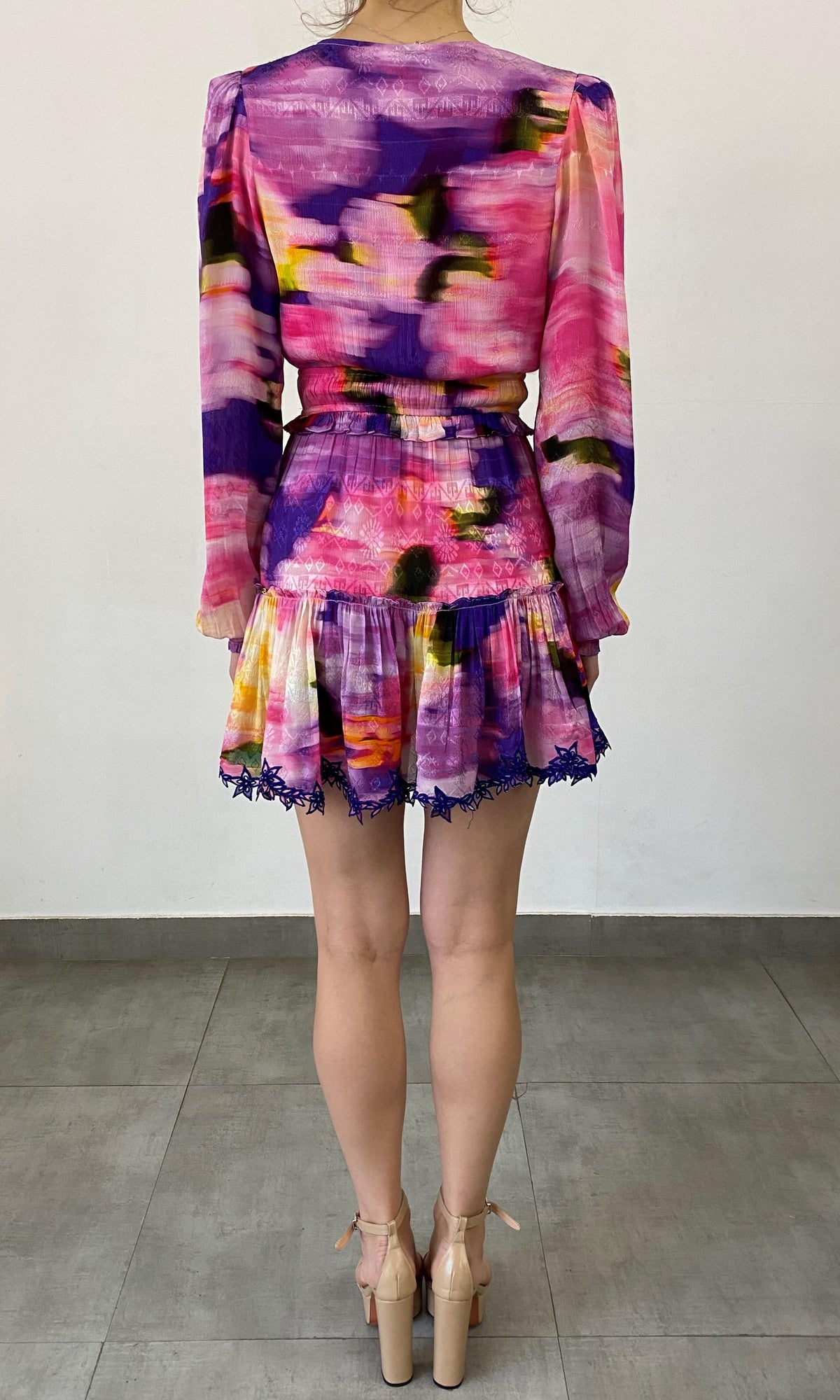 Hemant And Nandita | Anay Viscose Short Dress | Purple