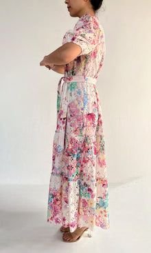 Hemant And Nandita | April Cotton Schiffli Long Dress | Multi