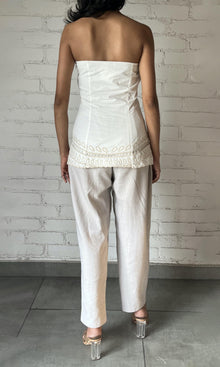 Hemant And Nandita | Ari Cotton Poplin Top | White