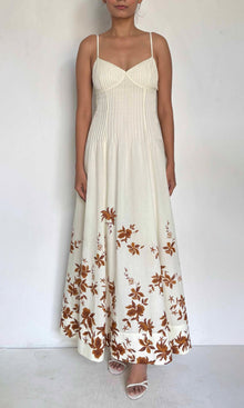Hemant And Nandita | Ayra Cotton Cambric Maxi Dress | Ivory