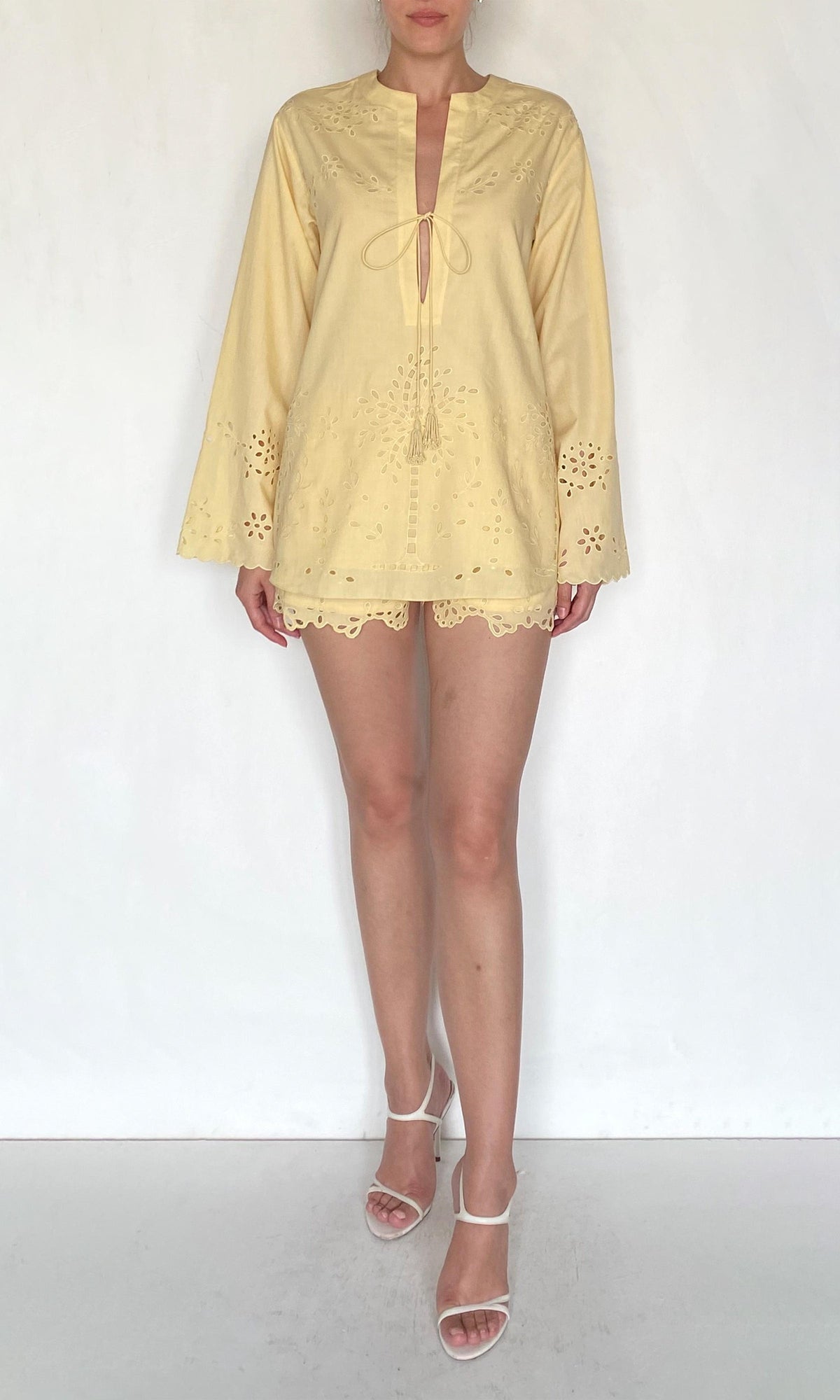 Hemant And Nandita | Bagh Cotton Tunic | Yellow