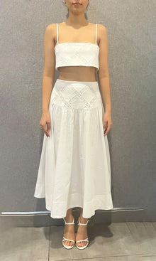 Hemant And Nandita | Dea Cotton Linen Bustier Top | Ivory