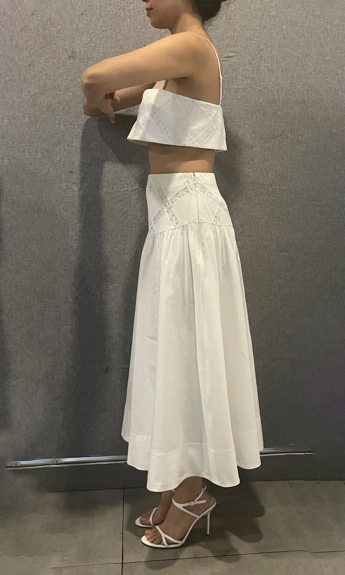 Hemant And Nandita | Dea Cotton Linen Bustier Top | Ivory