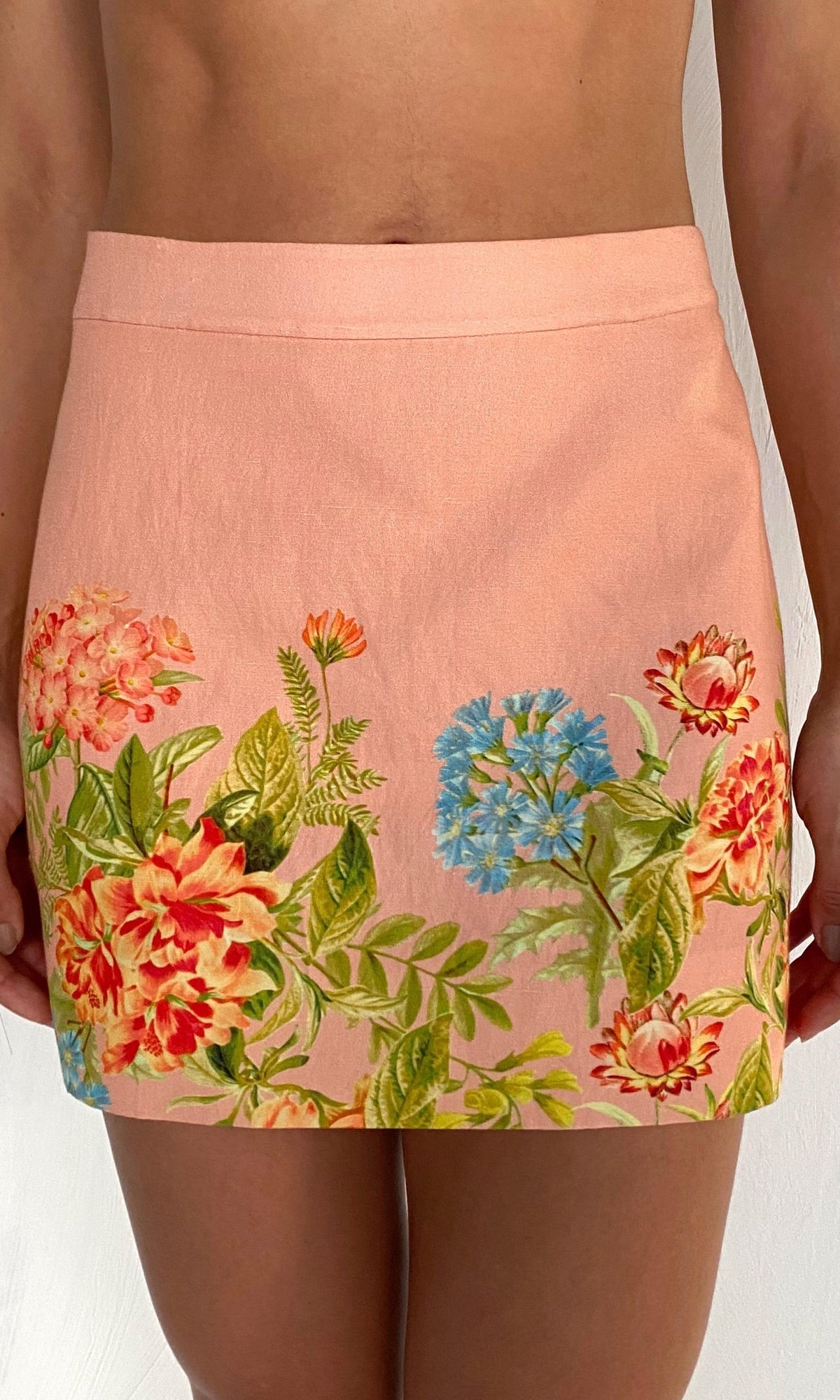Hemant And Nandita | Dhun Linen Cotton Mini Skirt | Multi