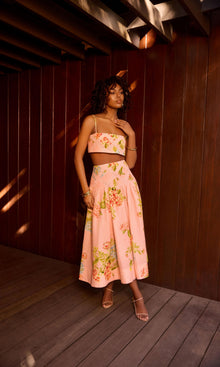 Hemant And Nandita | Dhun Linen Cotton Midi Skirt | Multi
