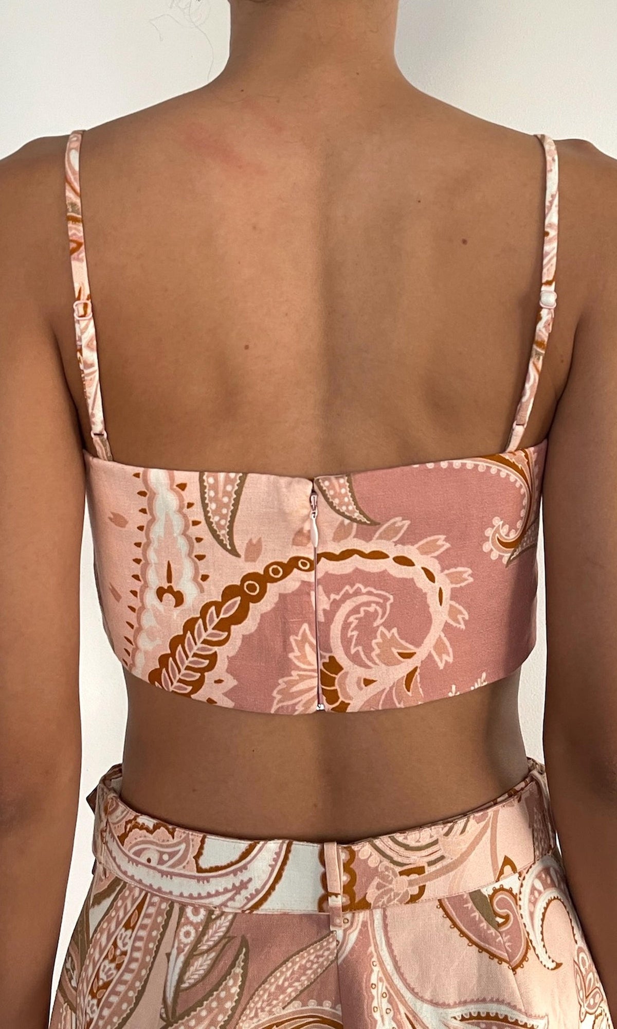 Hemant And Nandita | Fiza Cotton Bustier | Powder Pink