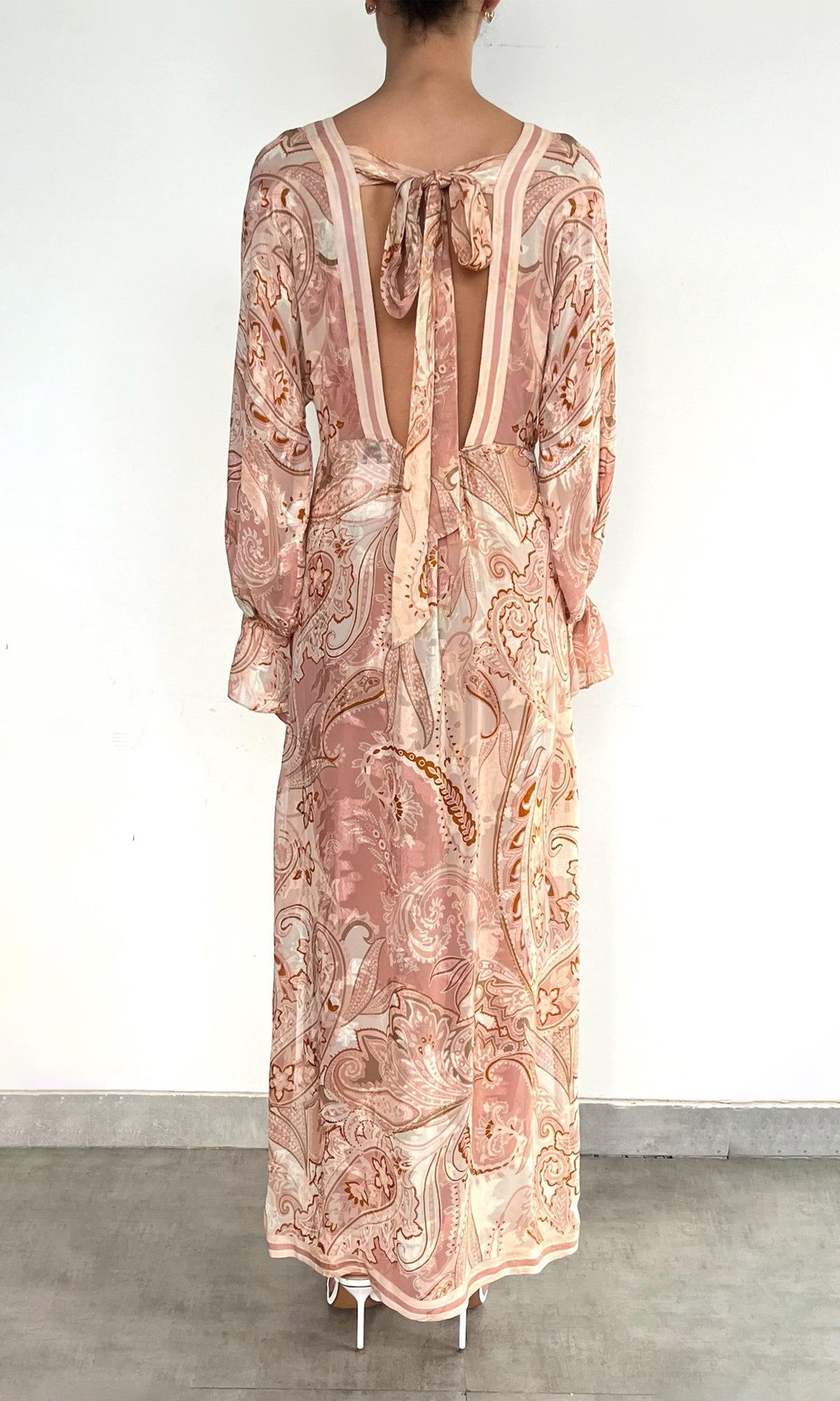 Hemant And Nandita | Fiza Viscose Georgette Dobby Kaftan | Pink