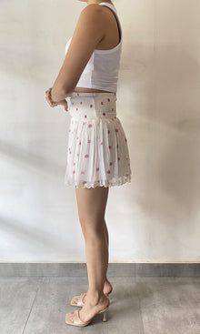Hemant And Nandita | Inv Viscose Georgette Short Skirt | White Multi