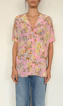 Hemant And Nandita | Inv Viscose Crepe Shirt | Pink