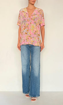 Hemant And Nandita | Inv Viscose Crepe Shirt | Pink