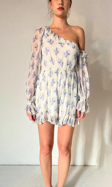 Hemant And Nandita | Inv Viscose Romper | White/Blue