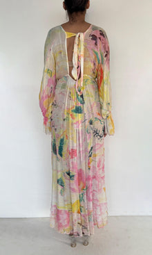 Hemant And Nandita | Inv Viscose Crepe Flower Jacquard Kaftan | Multi