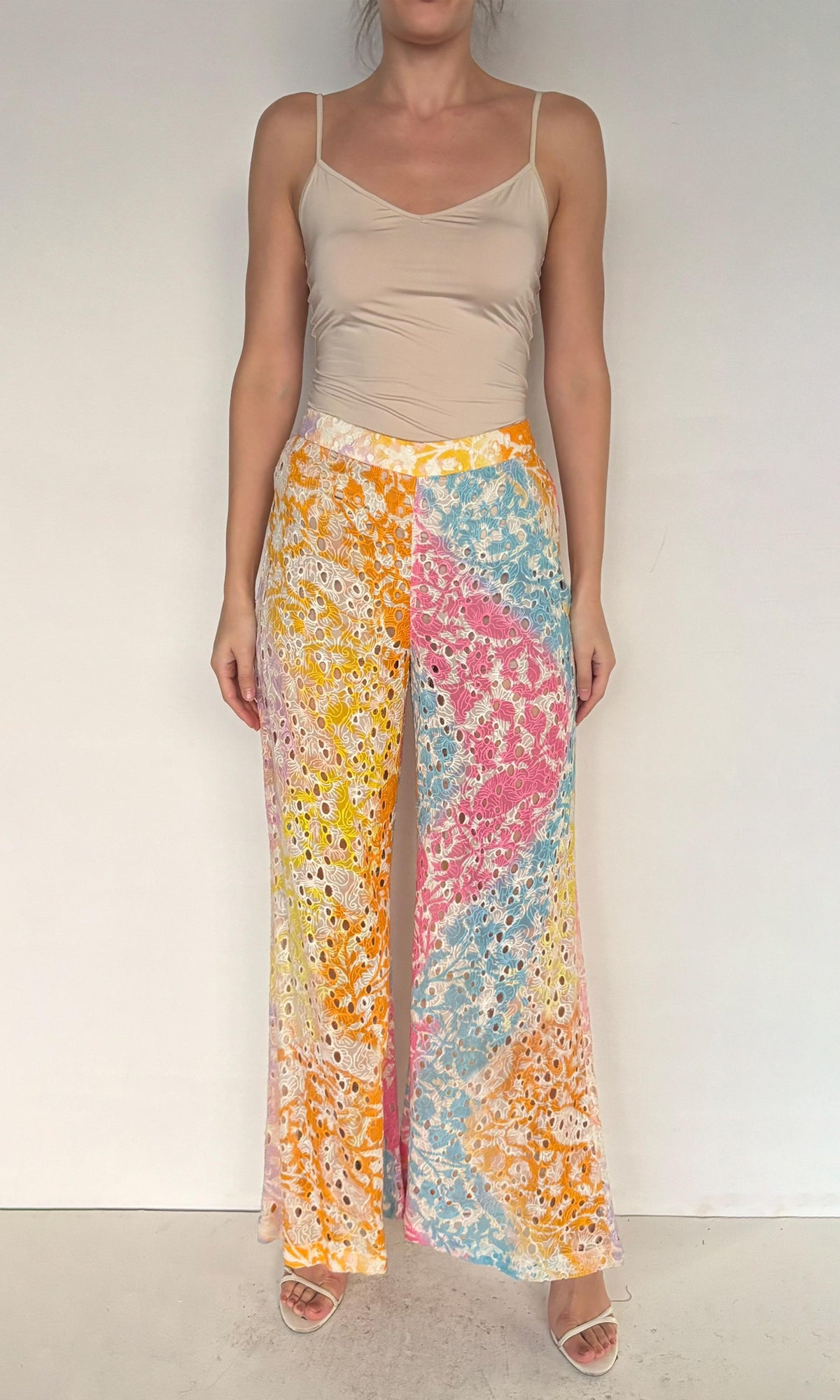 Hemant And Nandita | Inv Georgette Schiffli Pants | Multi