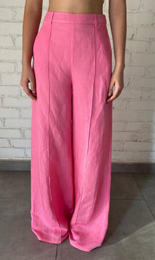 Hemant And Nandita | Inv Cotton Linen Pants | Pink