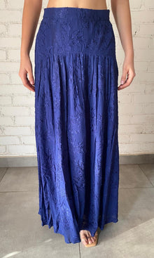 Hemant And Nandita | Inv Poplin Cotton Long Skirt | Blue