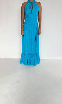 Hemant And Nandita | Inv Cotton Long Dress | Blue