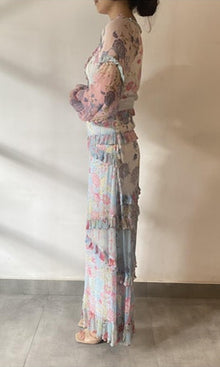 Hemant And Nandita | Inv Viscose Chiffon Long Dress | Multi
