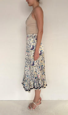 Hemant And Nandita | Inv Polyester Satin Long Skirt | Blue White