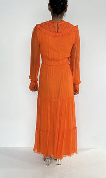 Hemant And Nandita | Inv Viscose Long Dress | Orange