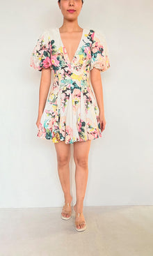 Hemant And Nandita | Inv Organza Teien Short Dress | White