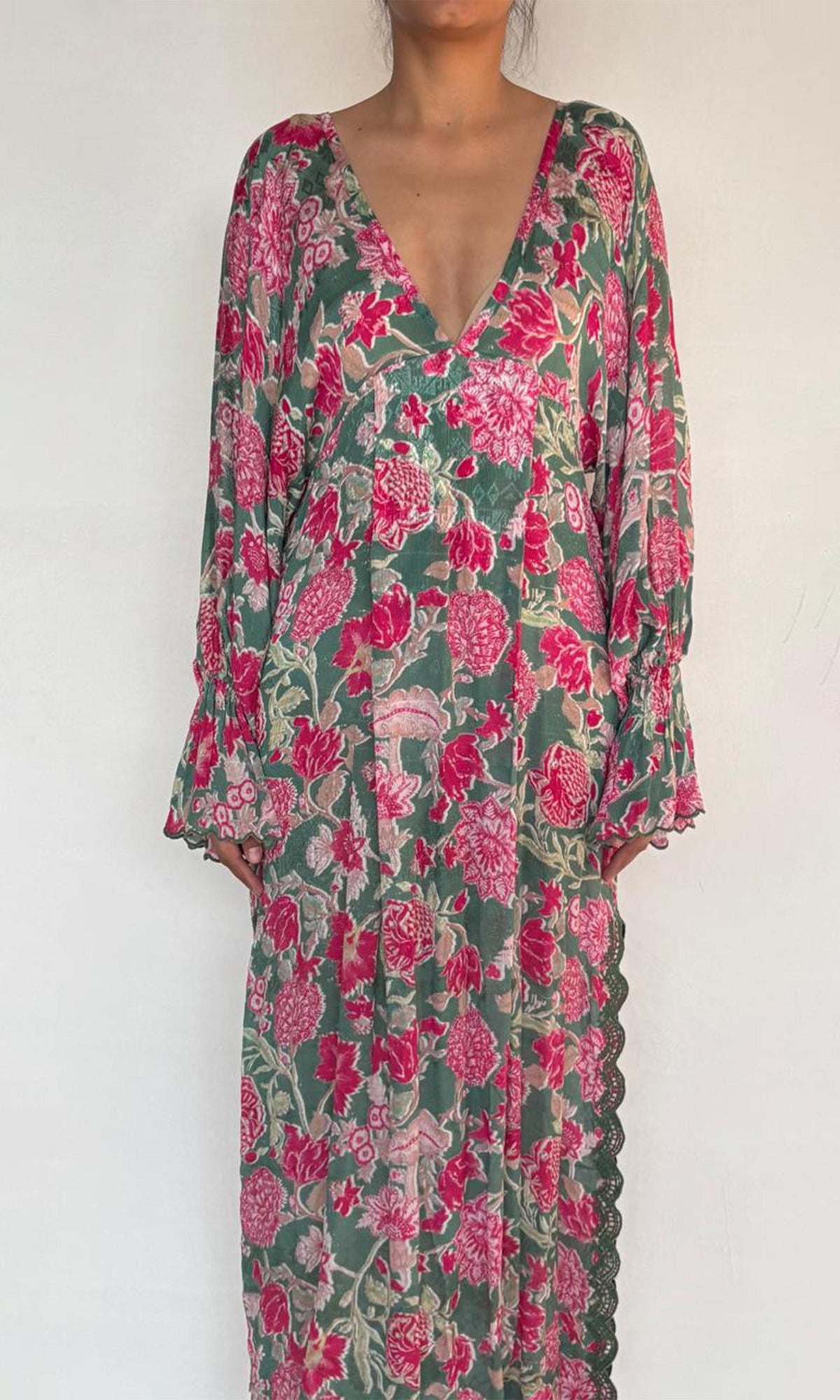 Hemant And Nandita | Inv Viscose Long Dress | Multi