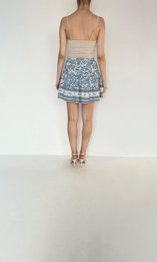Hemant And Nandita | Inv Cotton Jacquard Skirt | Blue/White