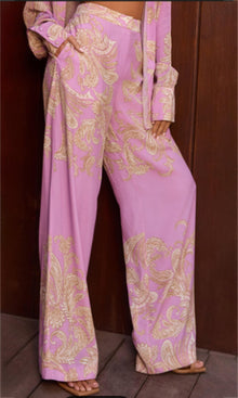 Hemant And Nandita | Jiah Heavy Crepe Straight Pants | Lilac
