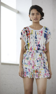 Hemant And Nandita | Jorah Viscose Short Skirt | White Multi