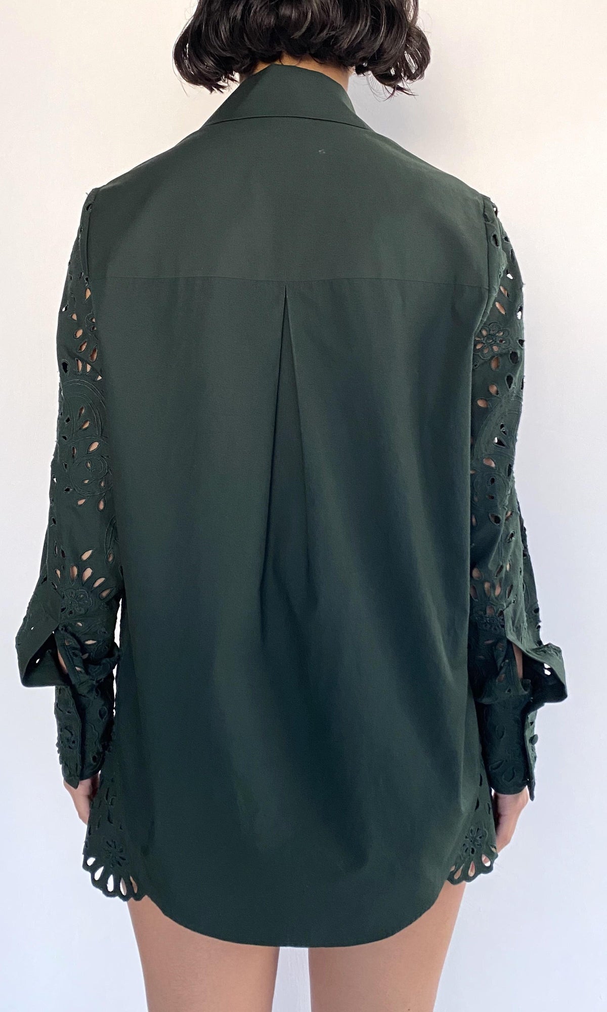 Hemant And Nandita | Kyna Cotton Poplin Shirt | Green